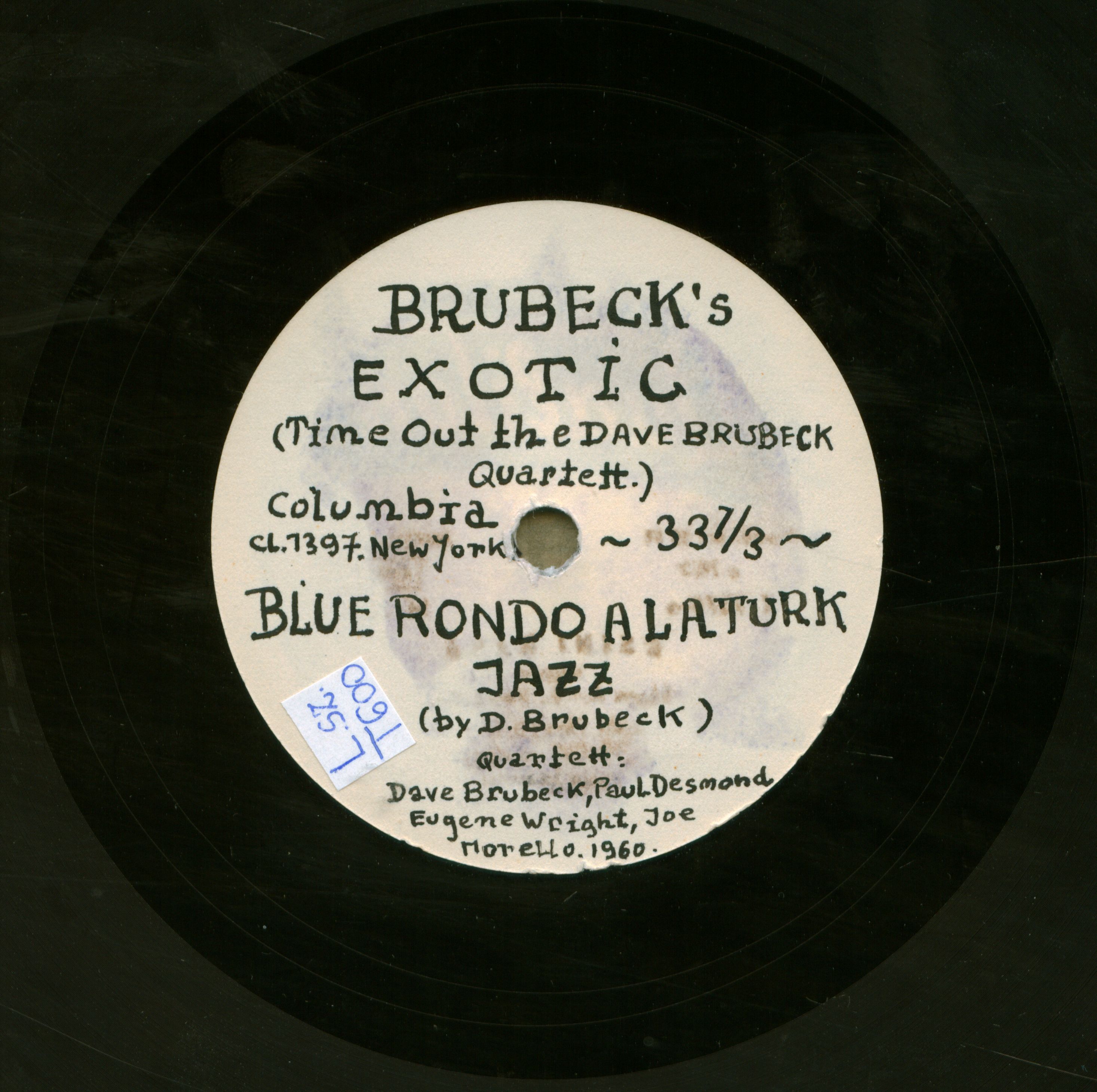 Brubeck's exotic Time out the Dave Brubeck Quartett